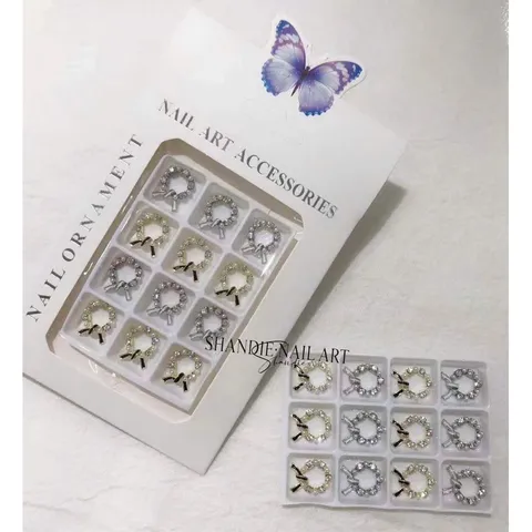 Set 30 charm kim loại cao cấp đính tạo kiểu móng siêu HO.T