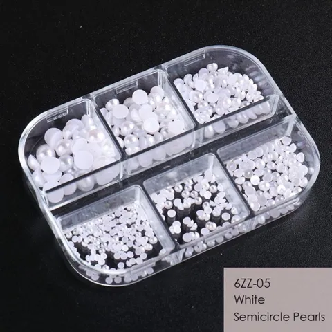 Ngọc nửa khay dài mix đủ size trang trí Nail siêu đẹp khay 1440v