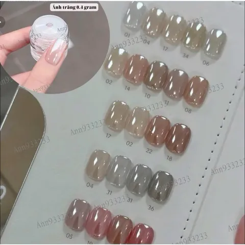 Tráng gương cực quang trong hiệu ứng siêu bóng loáng tạo kiểu tráng gương nail cực HOT