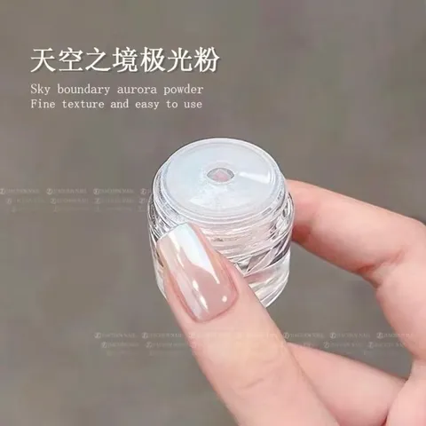Tráng gương cực quang trong hiệu ứng siêu bóng loáng tạo kiểu tráng gương nail cực HOT
