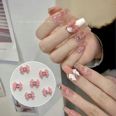 Set set nơ đá đính móng mẫu mới siêu đẹp