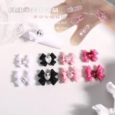 Set set nơ đá đính móng mẫu mới siêu đẹp