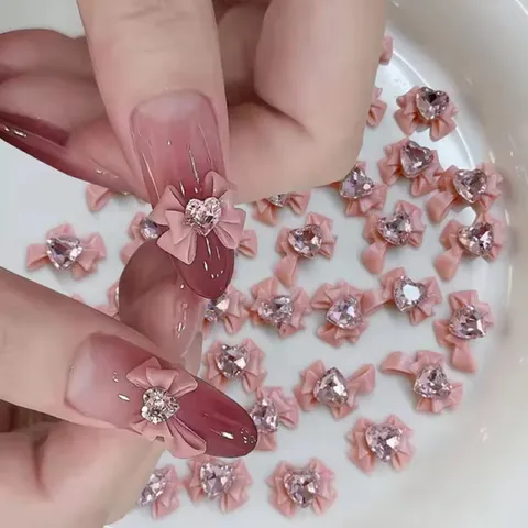 Set set nơ đá đính móng mẫu mới siêu đẹp