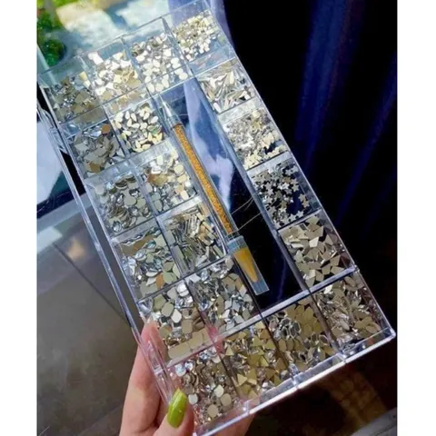 Đá khối chân bằng khay to 1440v siêu sáng bền đủ màu đính trang trí nail siêu đẹp