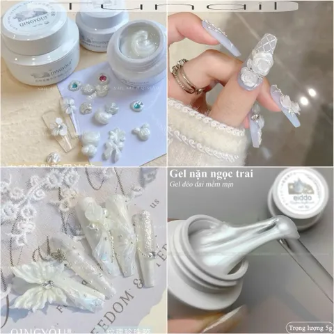 Gel nặn ánh trai cao cấp không dính tay - Gel nặn tạo hình charm nail , hình nổi đa năng mẫu mới siêu HOT