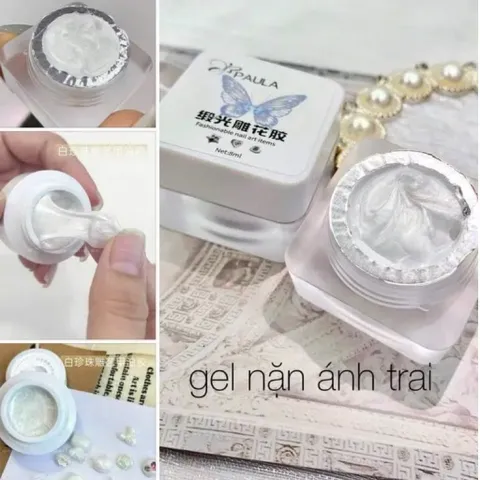Gel nặn ánh trai cao cấp không dính tay - Gel nặn tạo hình charm nail , hình nổi đa năng mẫu mới siêu HOT