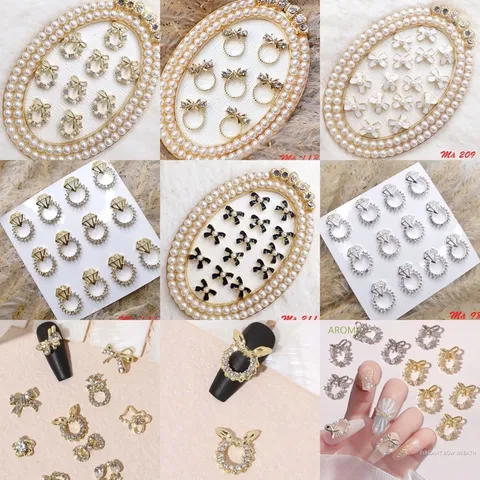 Set 30 cham phụ kiện đính móng kim loại mẫu mới siêu đẹp