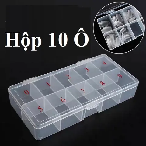 Hộp khay nhựa đựng cọ giấy lau gel cham đá móng giả đủ mẫu tiện ích ngành nail