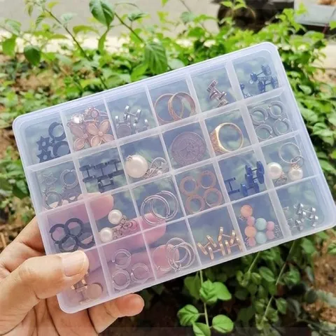 Hộp khay nhựa đựng cọ giấy lau gel cham đá móng giả đủ mẫu tiện ích ngành nail