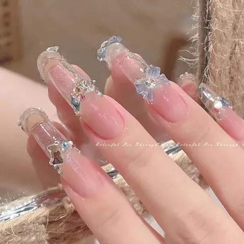 Set 50 cham nơ nhún , nơ thuỷ tinh nail đủ mẫu trang trí gắn móng siêu xinh hot trend