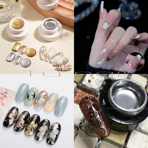 Gel metal gel tráng gương chuẩn xịn sơn vẽ móng siêu bóng đẹp