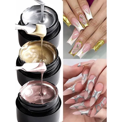 Gel metal gel tráng gương chuẩn xịn sơn vẽ móng siêu bóng đẹp