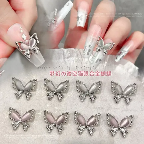 Set charm hồ điệp mẫu mới gắn tạo kiểu Nail siêu HO.T