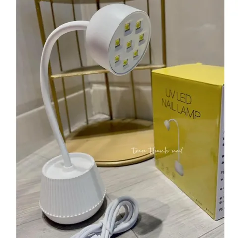 Đèn hơ nail tích điện xoay 360 độ cảm ứng tự động bóng uv led to hơ siêu nhanh tiện ích ngành nail