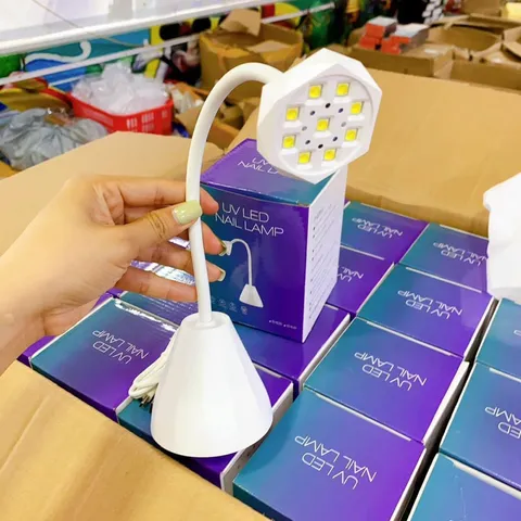 Đèn hơ nail tích điện xoay 360 độ cảm ứng tự động bóng uv led to hơ siêu nhanh tiện ích ngành nail