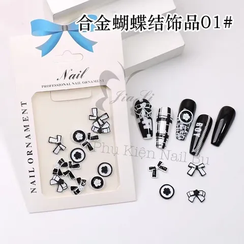 Phụ kiện cham nail đính móng kim loại siêu sáng đẹp HOT
