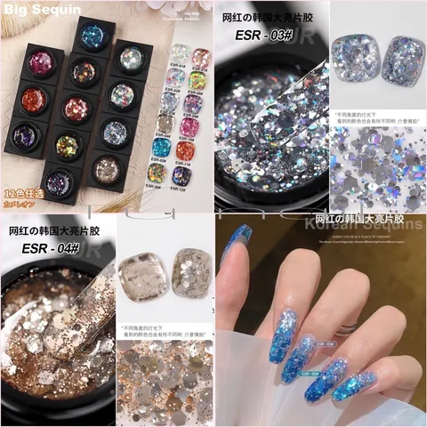 Gel nhũ vảy to nhũ vảy cá siêu sáng sơn vẽ móng đa năng siêu HOT