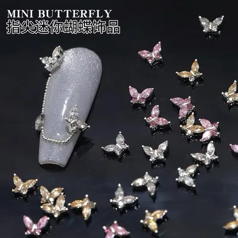 Set charm đá hồ điệp cao cấp đính trang trí móng mẫu mới siêu HO.T