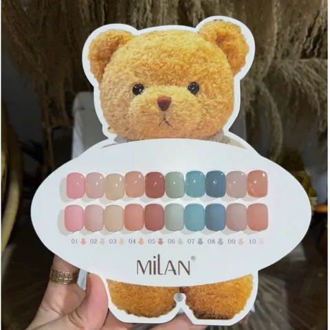 Set sơn thạch đục 10 màu cao cấp Milan đủ tông HO.T chai 15ml tặng kèm bảng màu siêu Mica siêu xinh