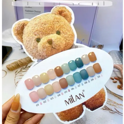 Set sơn thạch đục 10 màu cao cấp Milan đủ tông HO.T chai 15ml tặng kèm bảng màu siêu Mica siêu xinh