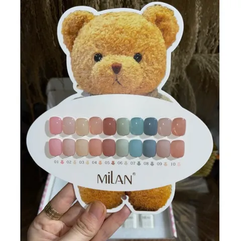 Set sơn thạch đục 10 màu cao cấp Milan đủ tông HO.T chai 15ml tặng kèm bảng màu siêu Mica siêu xinh
