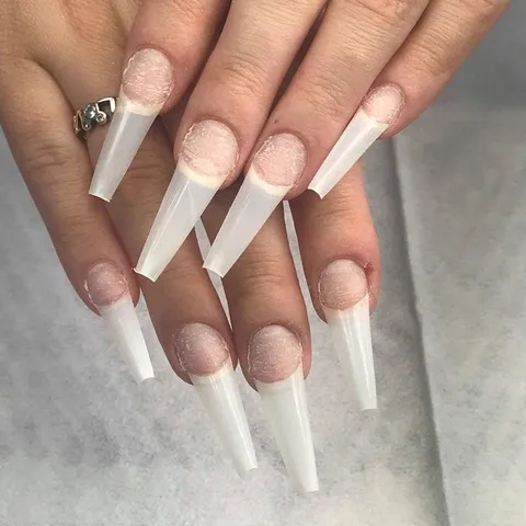 Móng típ nối tre Hàn đủ phom đắp gel bột móng siêu mỏng dẻo ôm phom bịch 500 móng
