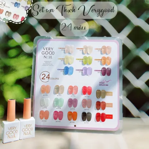 Set sơn thạch 24 màu siêu phẩm tông cực chất không lỗi tông chất siêu đặc đẹp hàng chuẩn
