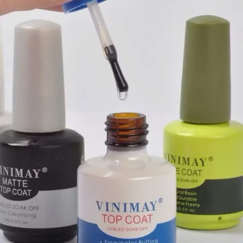 Bộ Base Top Vinimay Chính Hãng - Sơn Liên Kết Bóng Chống Trầy Xước Giúp Bộ Móng Siêu Bền Bóng Chai 15ML