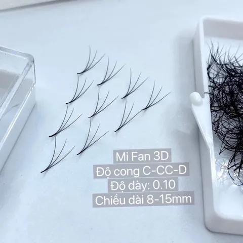 Khay 1000 mi phan 3D đủ size mềm mảnh chân keo nhỏ bắt keo dày 0,07mm nối mi siêu tự nhiên