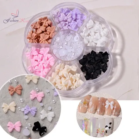 Cham đủ mẫu khay hoa tròn trang trí móng mix nhiều mẫu siêu đẹp