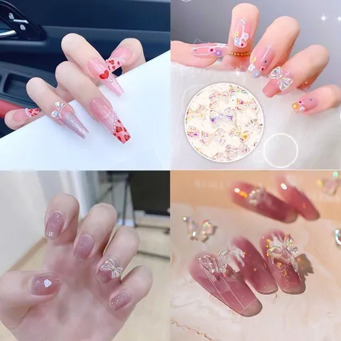 Cham nail khay hoa mix đủ mẫu đính móng siêu đẹp