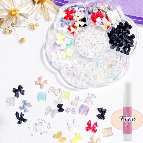 Cham nail khay hoa mix đủ mẫu đính móng siêu đẹp