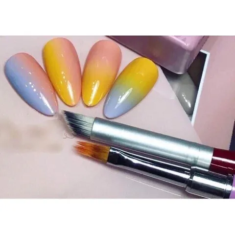 Cọ dẹt cọ xước chải ombre cán đá cao cấp chuẩn lông xịn chuyên dụng ngành nail