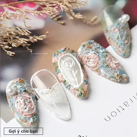 Gel xi măng đen trắng trang trí tạo kiểu nail siêu đẹp