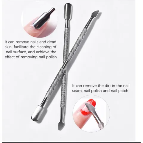 Cây đẩy da chết sủi da móng lấy khoé 2 đầu inox không gỉ siêu bền chuyên dụng cho thợ nail