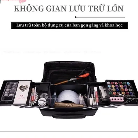 Cốp vải 3 tầng khoang siêu to đựng đồ Nail Mi Spa chất liệu chống nước thiết kế sang xịn