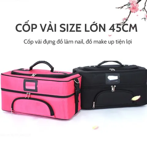 Cốp vải 3 tầng khoang siêu to đựng đồ Nail Mi Spa chất liệu chống nước thiết kế sang xịn