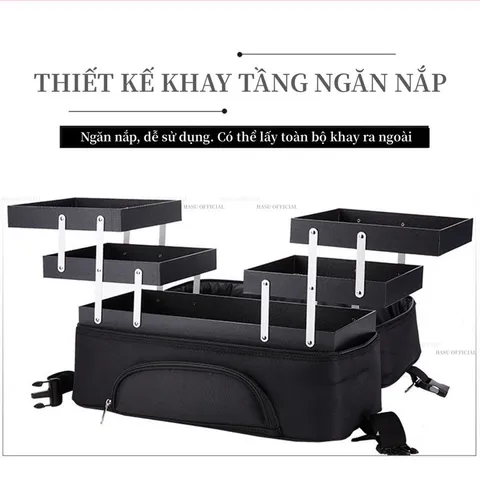 Cốp vải 3 tầng khoang siêu to đựng đồ Nail Mi Spa chất liệu chống nước thiết kế sang xịn