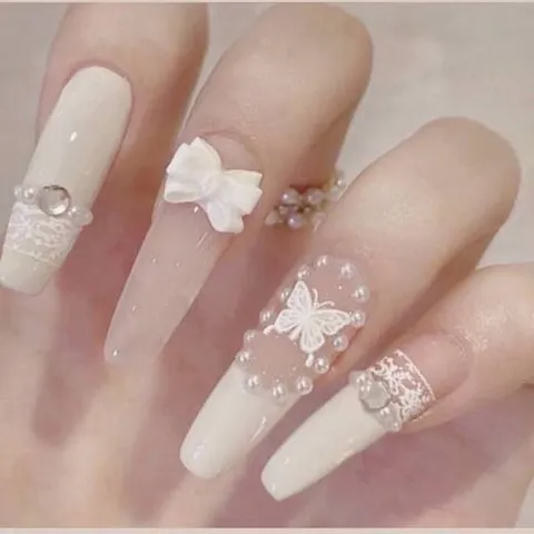 Ngọc nửa khay tròn mix đủ size trang trí đính móng siêu đẹp