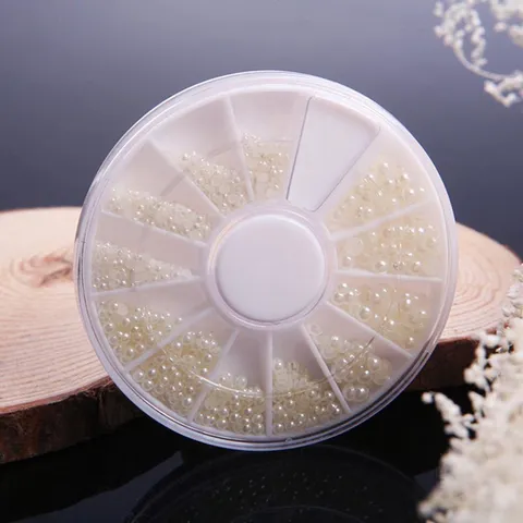 Ngọc nửa khay tròn mix đủ size trang trí đính móng siêu đẹp