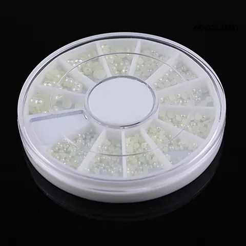Ngọc nửa khay tròn mix đủ size trang trí đính móng siêu đẹp