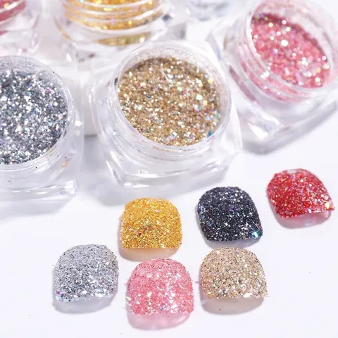 Set nhũ rắc khổng tước 6 màu siêu sáng đẹp trang trí tạo kiểu nail siêu Hot