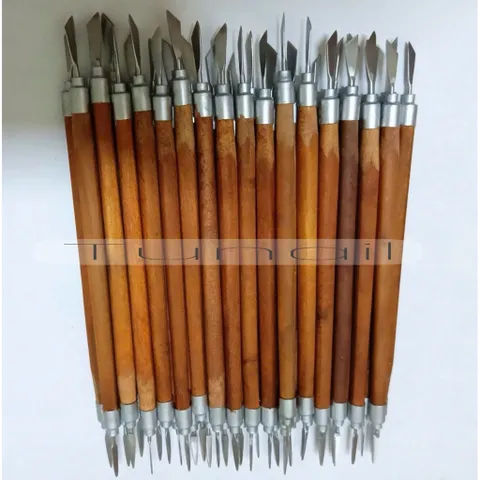 ( Giá sỉ ) Set 10 cây lấy khoé gỗ 2 đầu - Dụng cụ lấy khoé chân Nail thép không gỉ chuẩn Loại 1 lưỡi mảnh siêu bền