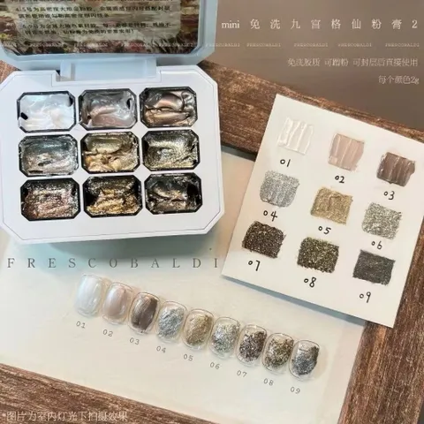 Khay gel ombre Nail 9 màu cao cấp mix đủ tông HOT mẫu mới siêu đẹp hàng chuẩn chất gel đặc đẹp