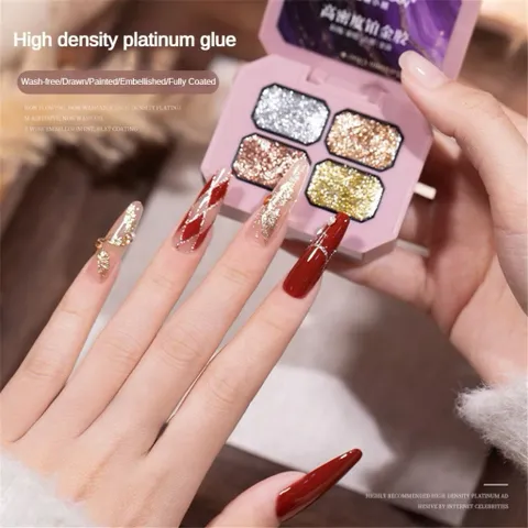 Khay gel nhũ 4 ngăn cao cấp siêu sáng sơn vẽ móng tay mẫu mới HOT