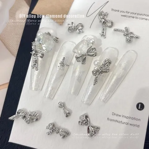 Set 30 charm bạch kim mẫu mới đính trang trí móng siêu Hot
