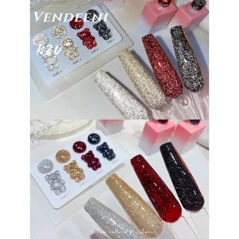 Set nhũ flash 4 màu Milan chất siêu sáng đẹp tặng bảng màu xịn TU NAIL