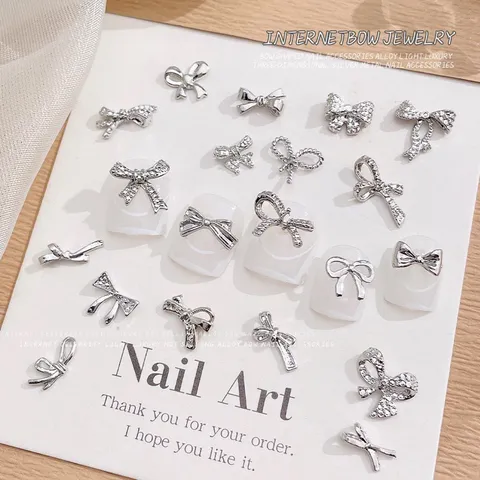 Set 30 charm bạch kim mẫu mới đính trang trí móng siêu Hot