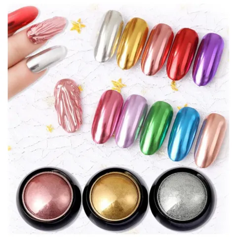 Bột tráng gương tạo kiểu nail tráng gương siêu sáng đủ màu HOT