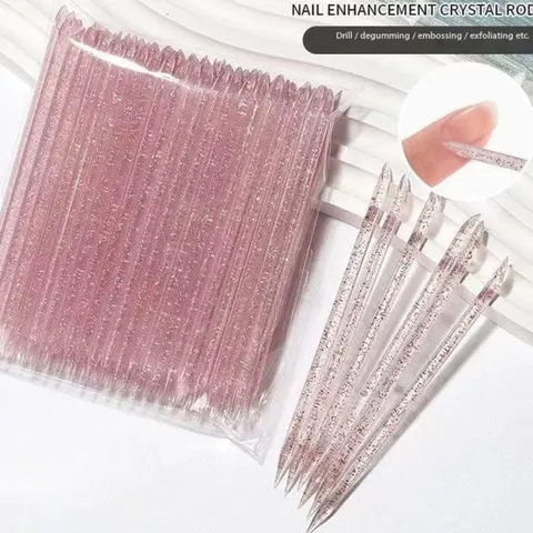 Set 50 que đẩy da pha lê cạy tháo móng úp , lấy gel đính đá , đẩy da chết đa năng ngành nailbox siêu Hot